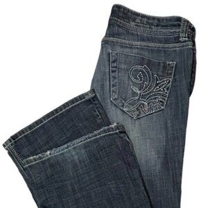Decree Boot Cut Embellished Pockets Stretch Jeans